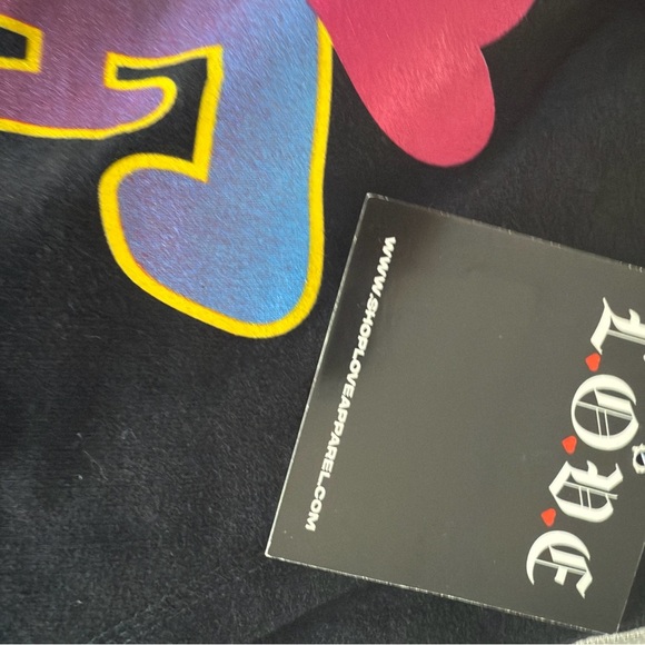 NEW L.O.V.E men's justice shorts in black - Picture 5 of 5